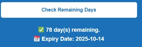 Share Code Expiry | Expiry Date Check And Code Renewal 4 Click check remaining days