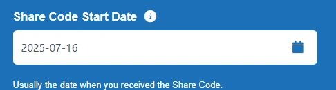 Share Code Expiry | Expiry Date Check And Code Renewal 2 Enter code generation date in the first box accurately